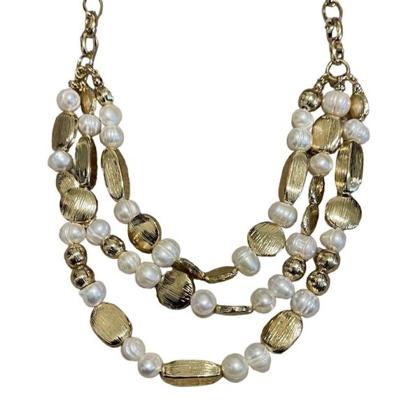 WHMB Multi Strand Beaded & Faux Pearl Neckalce - Picture 4 of 7